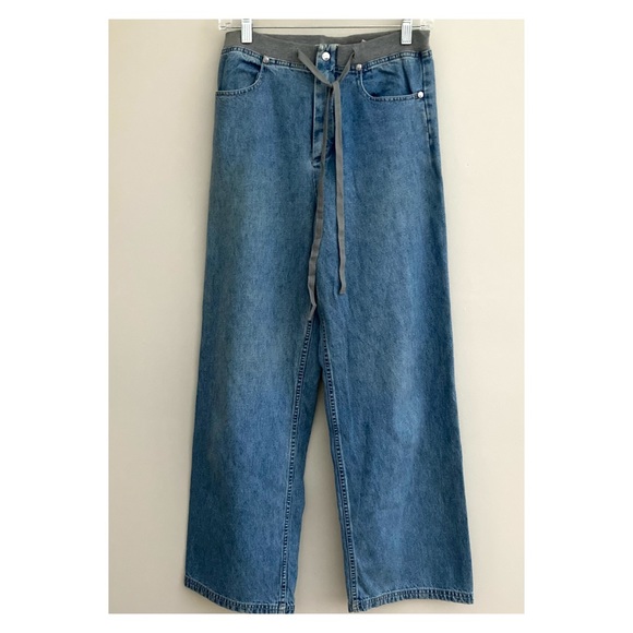 Zonz High Rise Drawstring Comfy Jeans Small - Picture 2 of 6